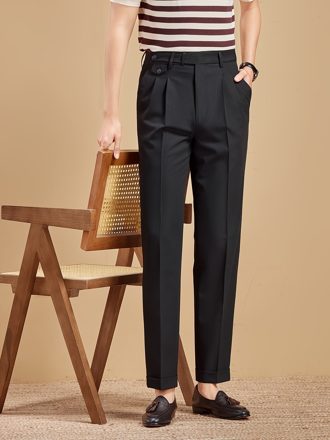 Herren Business-Hose mit Bundfalten – Eleganter, moderner Look für Büro & Freizeit