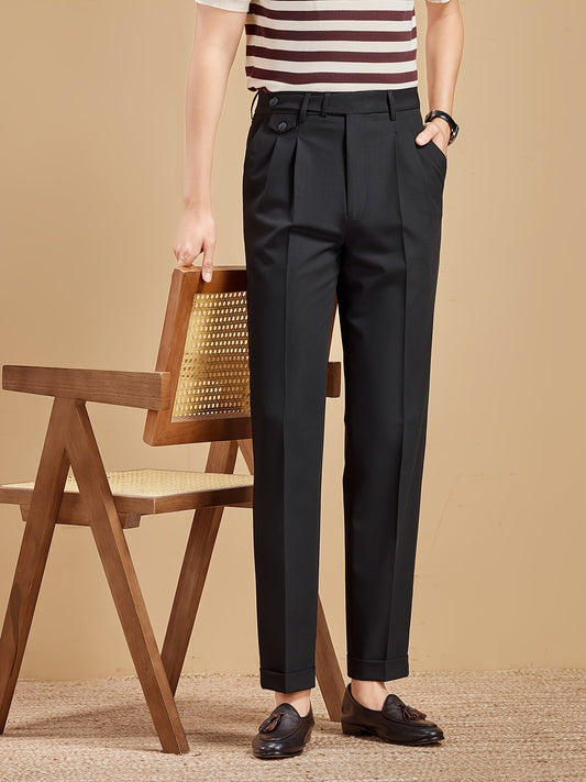 Heren businessbroek met plooien – Elegante, moderne look voor kantoor en vrije tijd