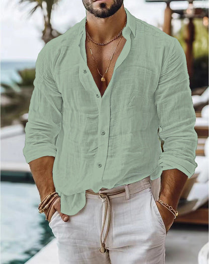 Camicia casual uomo – Design classico per look estivi eleganti, ideale per vacanze e uso quotidiano