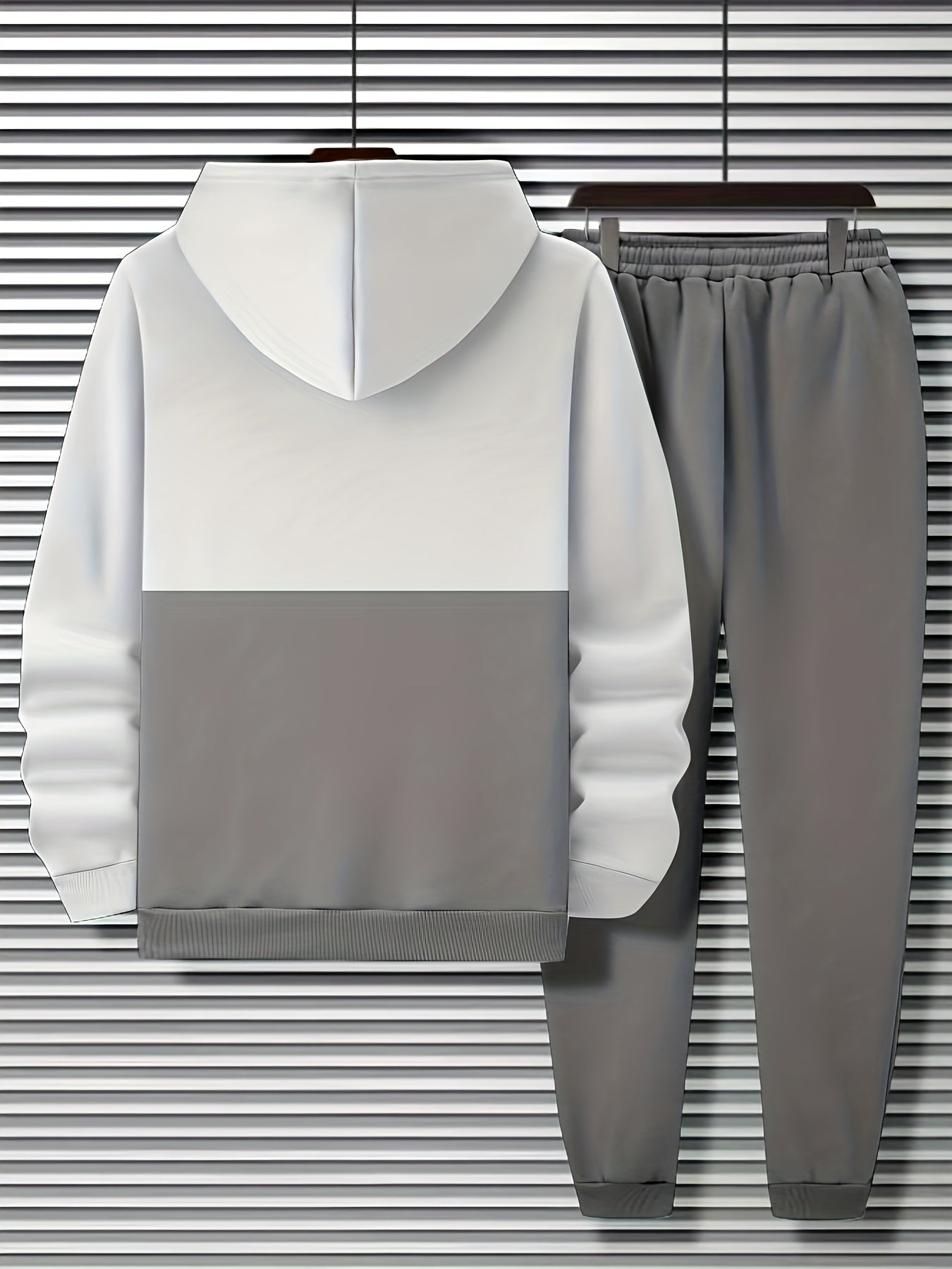 Herren Zweiteiler Trainingsanzug Hoodie & Jogginghose mit Streifenmuster