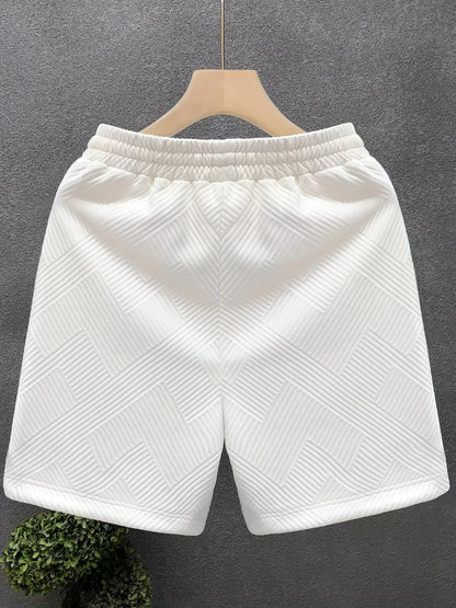 Herren Freizeitshorts mit Strukturmuster – Modernes Design für Alltag & Sport