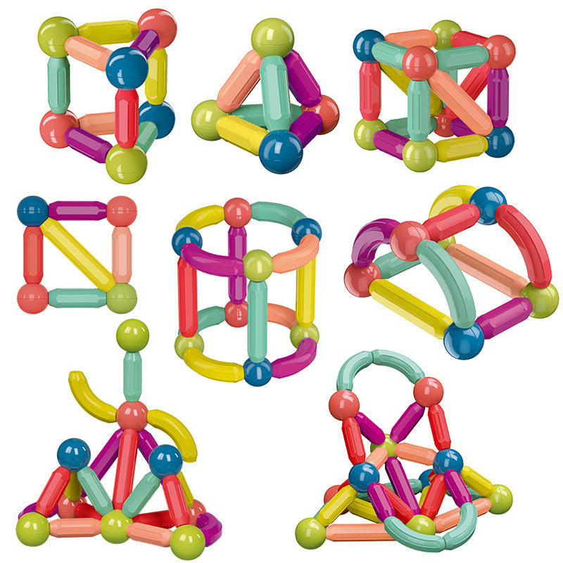 Magnetische Konstruktionsspielzeug Bausteine für Kinder – Kreatives Lernspielzeug für Jungen und Mädchen
