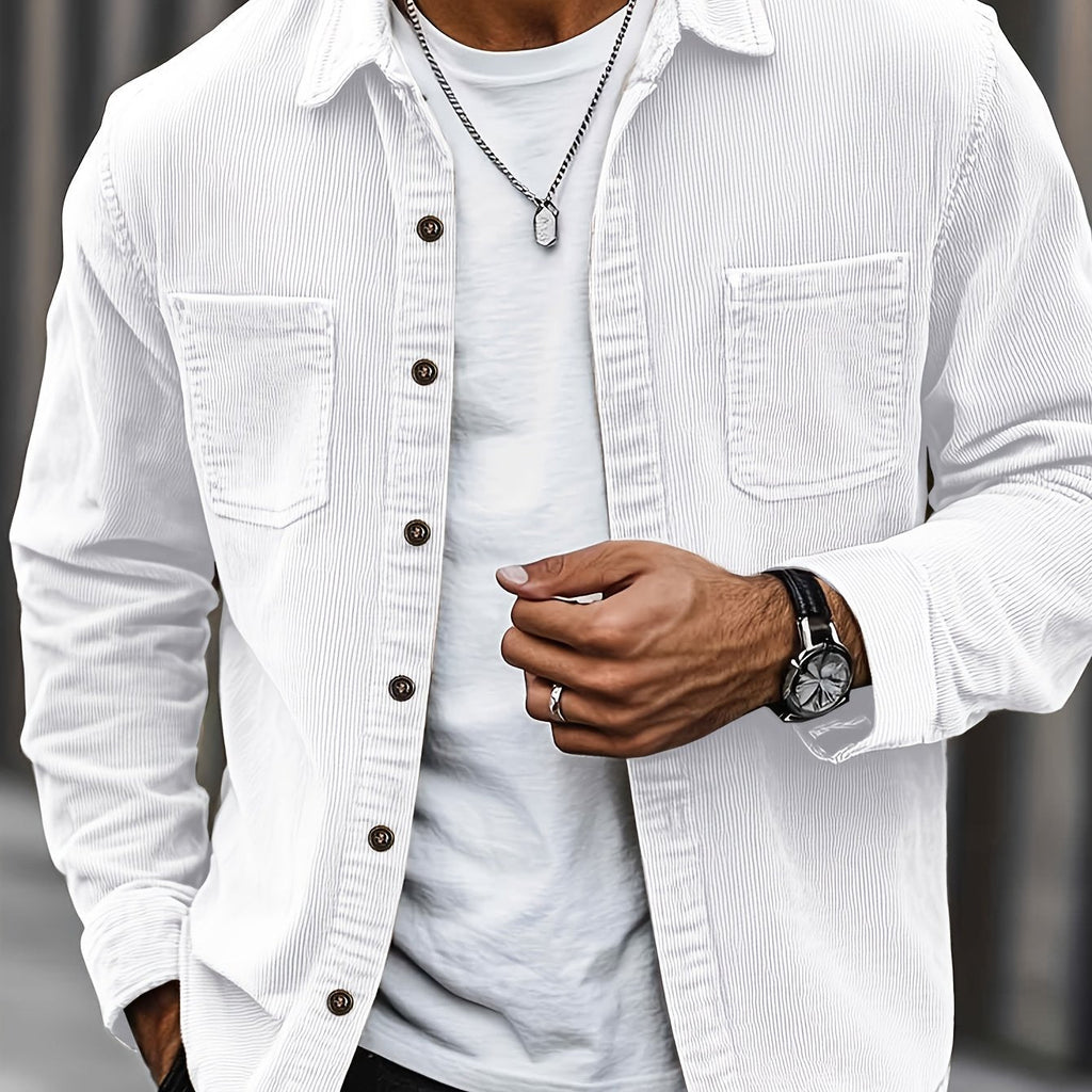 Bryce | Overshirt met lange mouwen, zakken en knopen voor heren