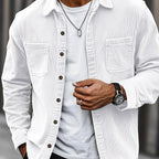 Bryce | Overshirt met lange mouwen, zakken en knopen voor heren