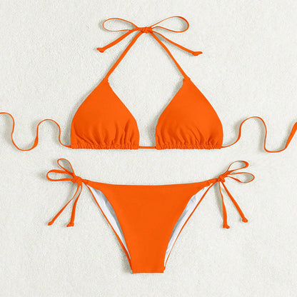 Anna – Farverig bundet halter-bikini