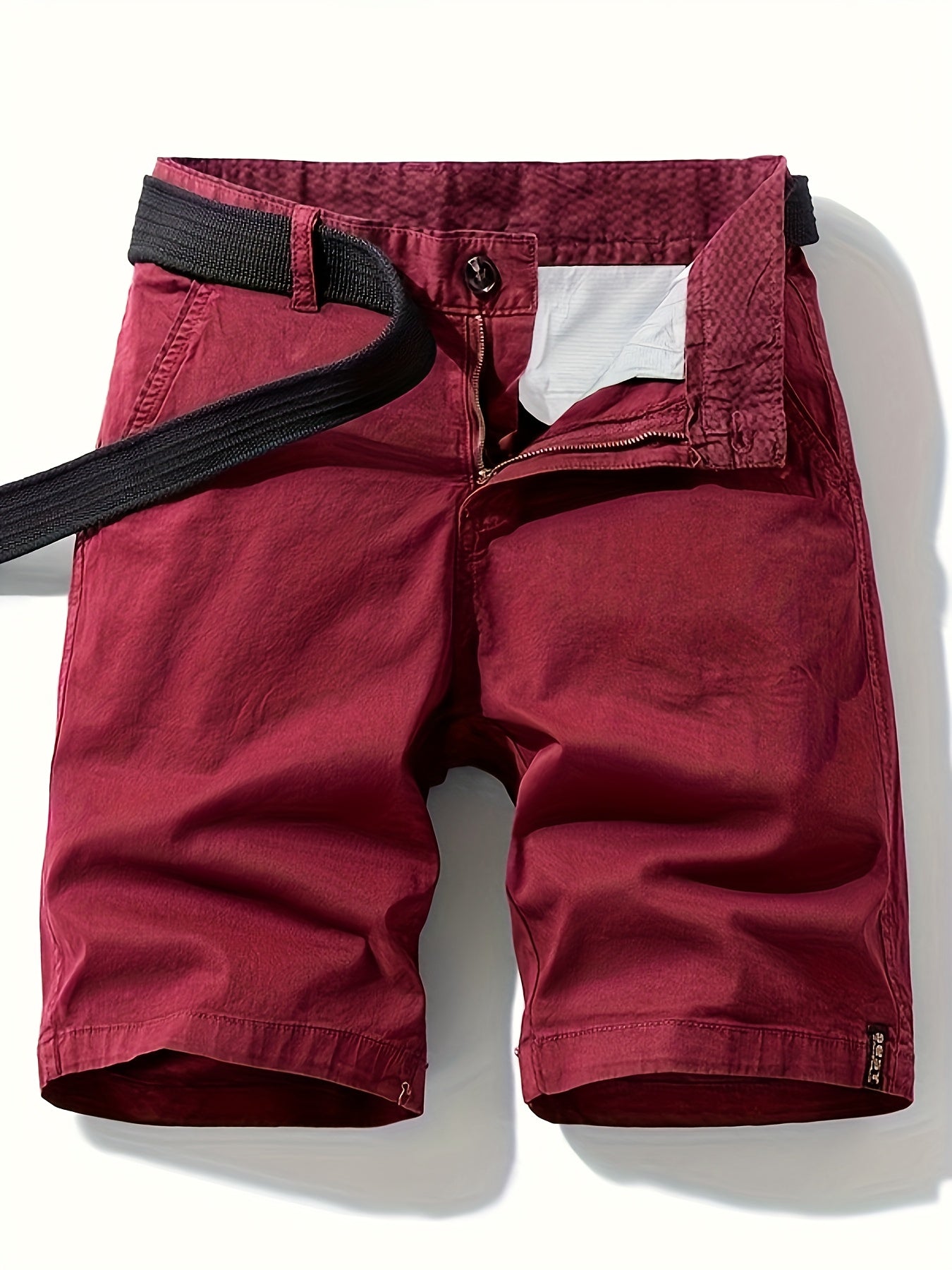 Herr Casual Shorts med bälte – sommarbermuda för fritid och semester