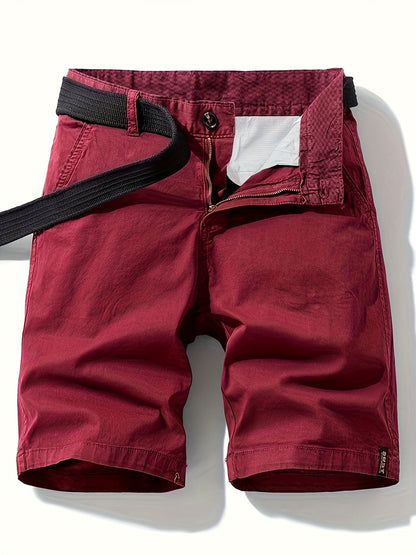 Herr Casual Shorts med bälte – sommarbermuda för fritid och semester