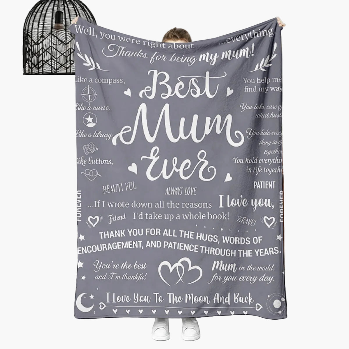 Geschenkdecke für Frauen – Kuschelige Boho-Stil Wohndecke mit Sprüchen für die beste Mama, Dankeschön & Liebe, Sofa- und Wohnaccessoire