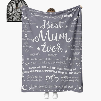Geschenkdecke für Frauen – Kuschelige Boho-Stil Wohndecke mit Sprüchen für die beste Mama, Dankeschön & Liebe, Sofa- und Wohnaccessoire