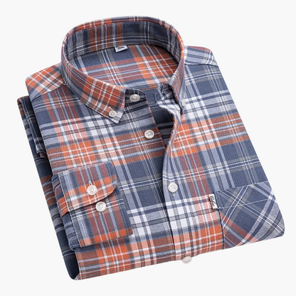 Herren Freizeithemd Kariert Langarm Modern Regular Fit – Stilvolles Hemd für Alltag & Büro