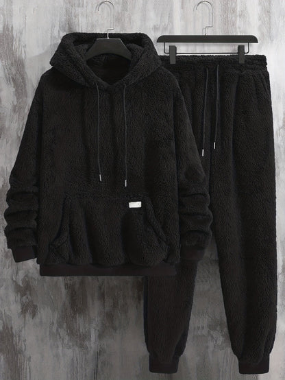 Unisex-sæt med blød hættetrøje og joggingbukser – blødt loungewear-outfit