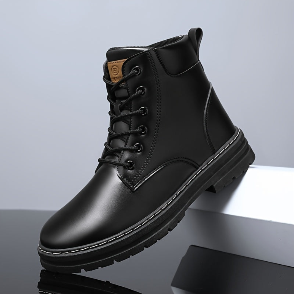 Herren Worker Stiefel mit Schnürung und Profilsohle