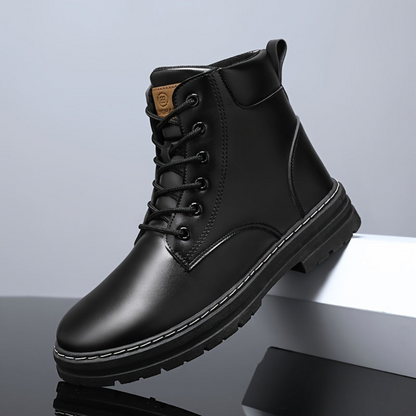 Herren Worker Stiefel mit Schnürung und Profilsohle