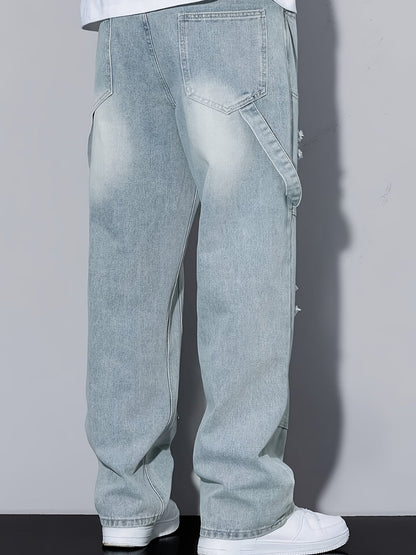 Jeans cargo da uomo in stile loose fit – moda streetwear per tutti i giorni e il tempo libero