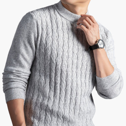 Męski sweter dzianinowy nowoczesny regular fit na jesień i zimę – Stylowy towarzysz na co dzień