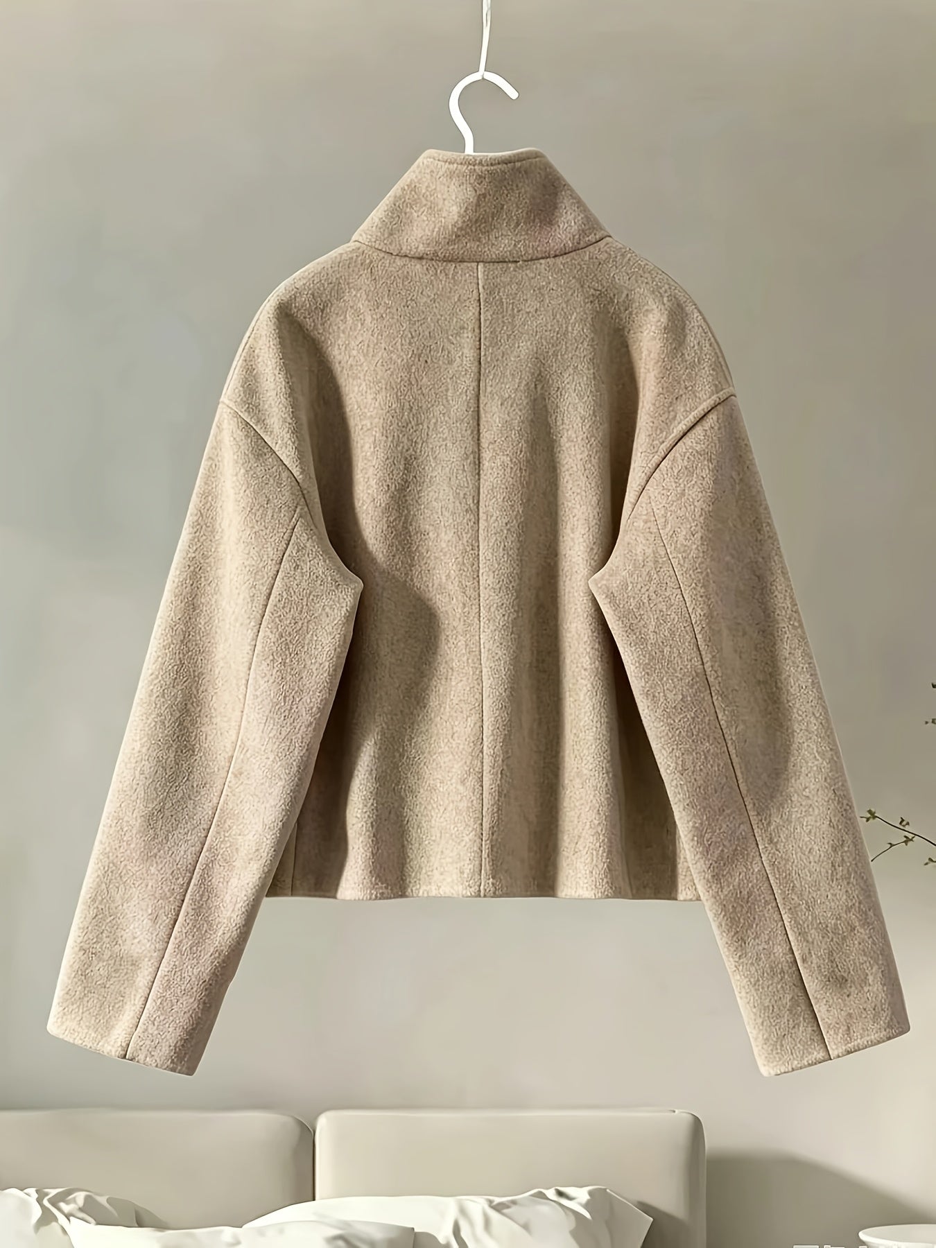 Damen Kurzjacke mit Stehkragen und Knöpfen