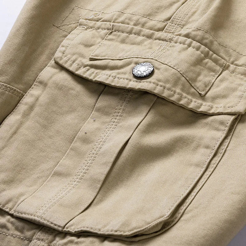 Herre cargo shorts fritid med flere lommer, utendørsstil