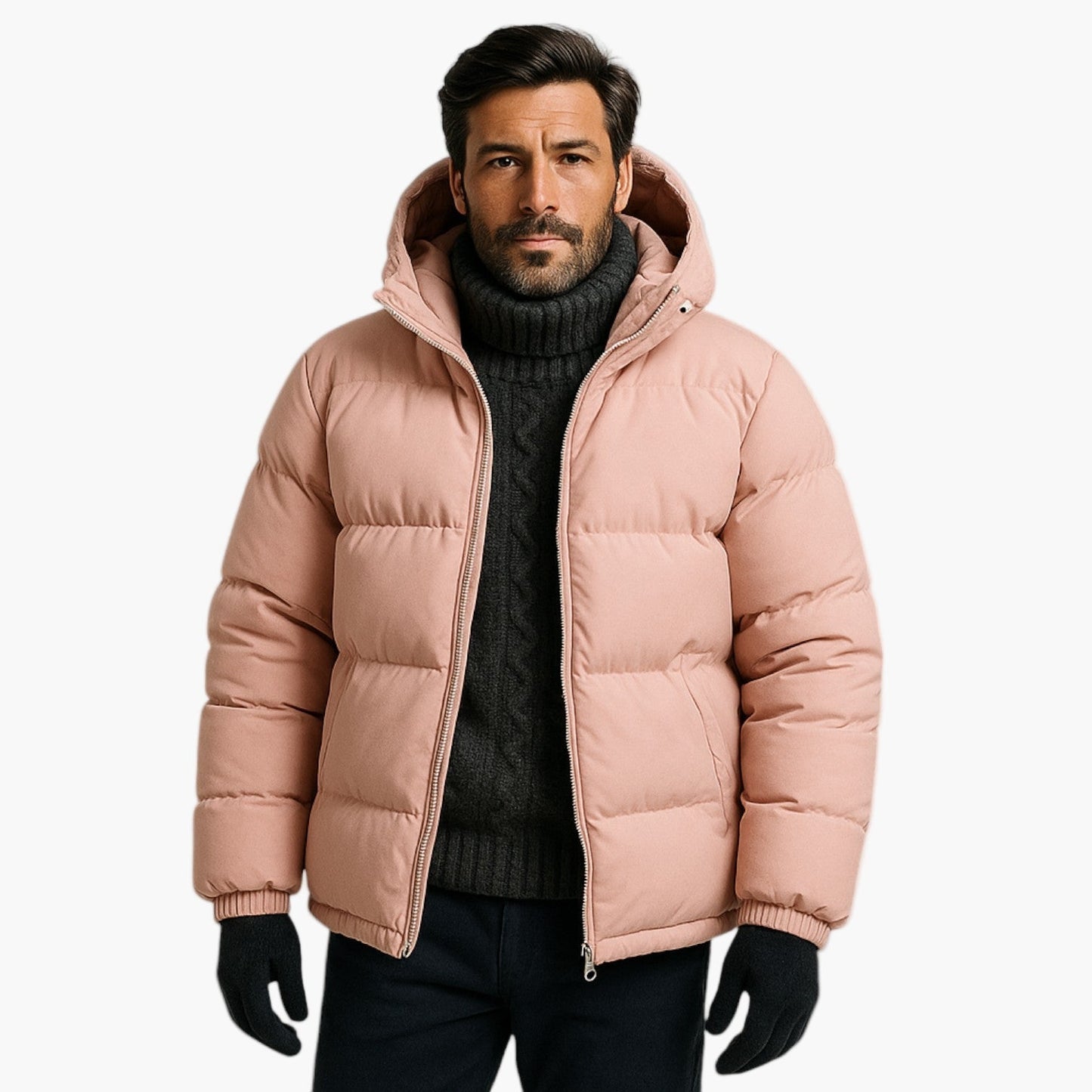 Heren Winter Parka Jas – Urban Gewatteerde Jas met Capuchon voor Dagelijks Gebruik & Outdoor