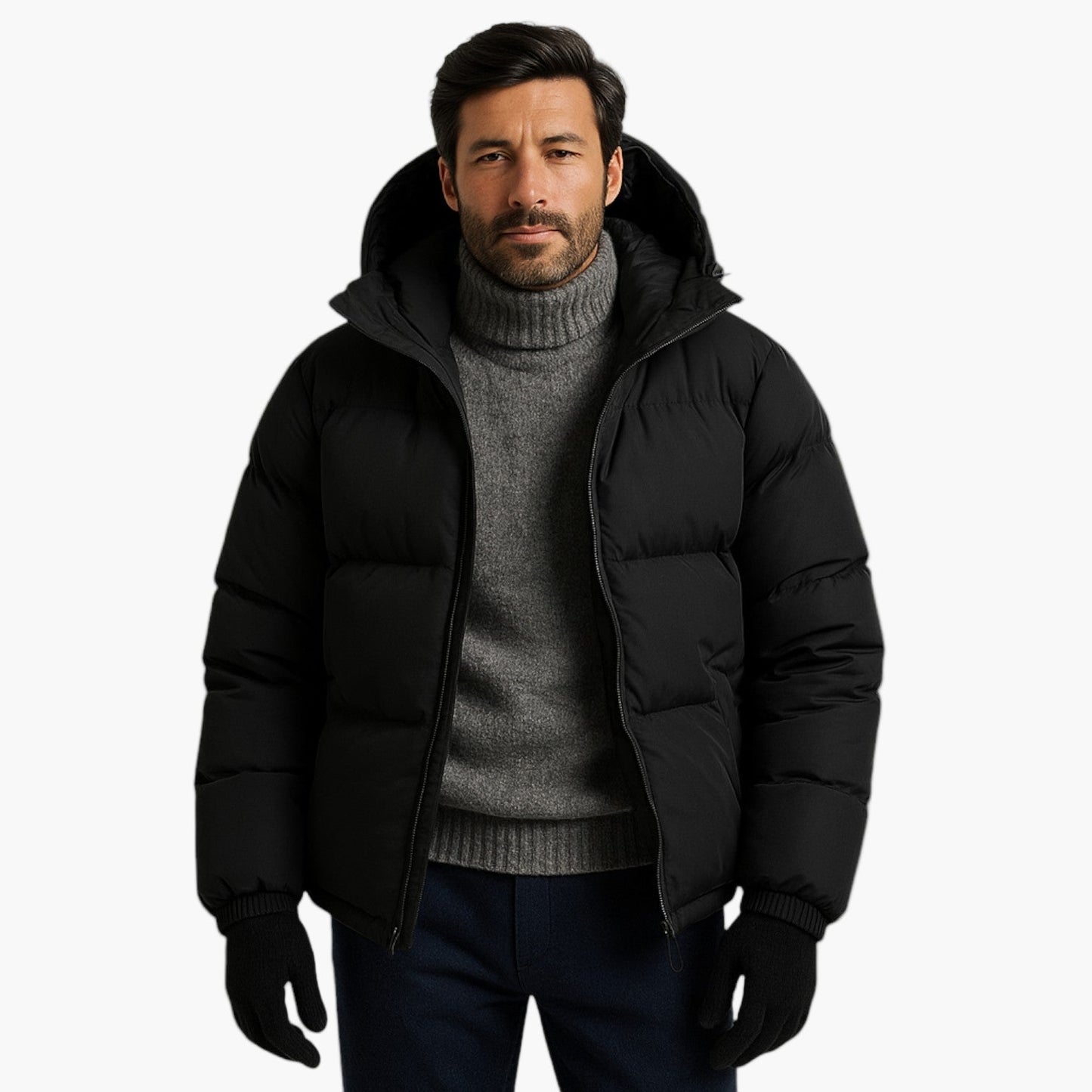 Heren Winter Parka Jas – Urban Gewatteerde Jas met Capuchon voor Dagelijks Gebruik & Outdoor