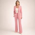 Lena | Damespak met flared broek en knopen