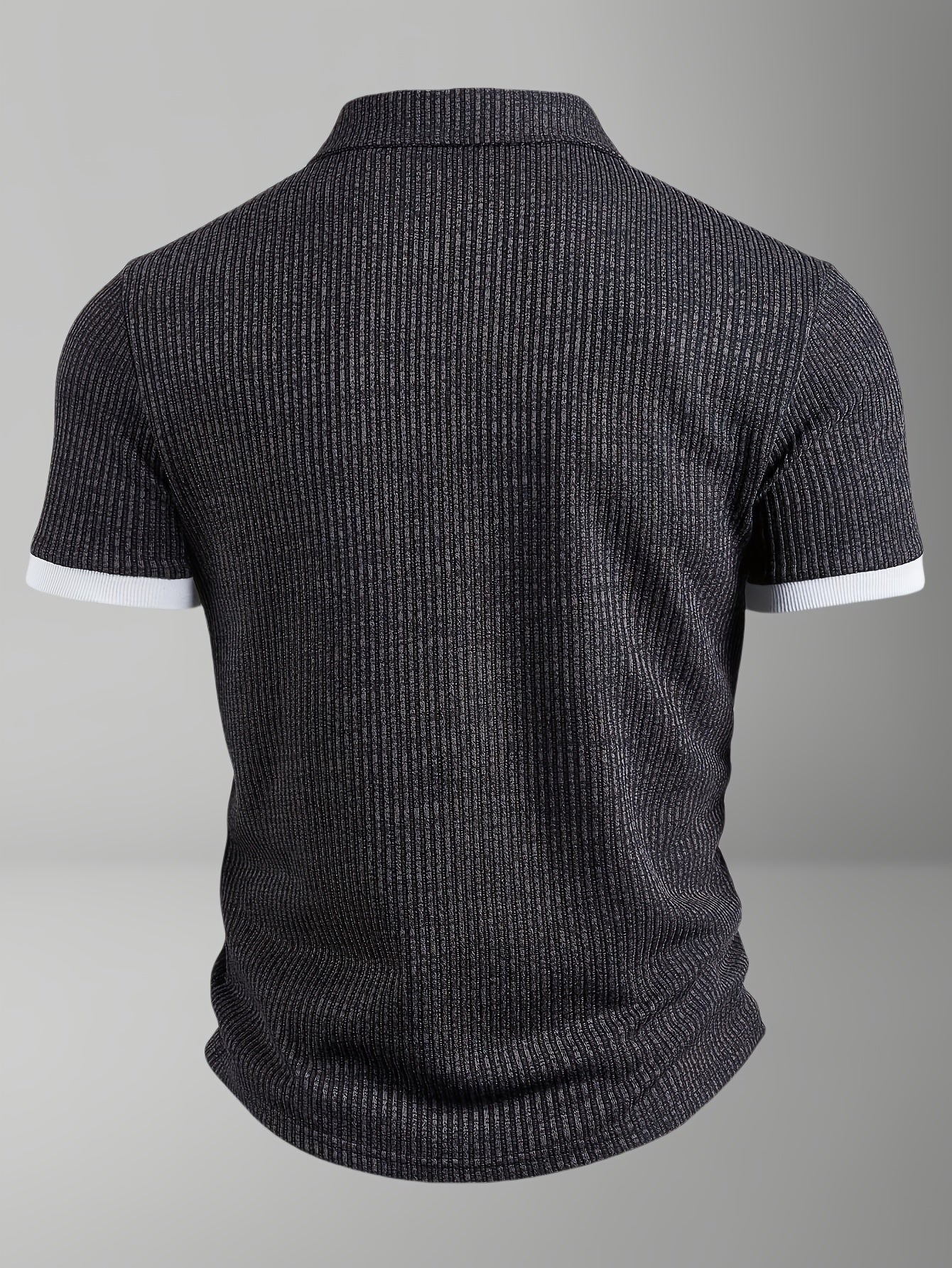 Polo moderne à manches courtes pour homme avec texture – Élégant pour les loisirs et le bureau