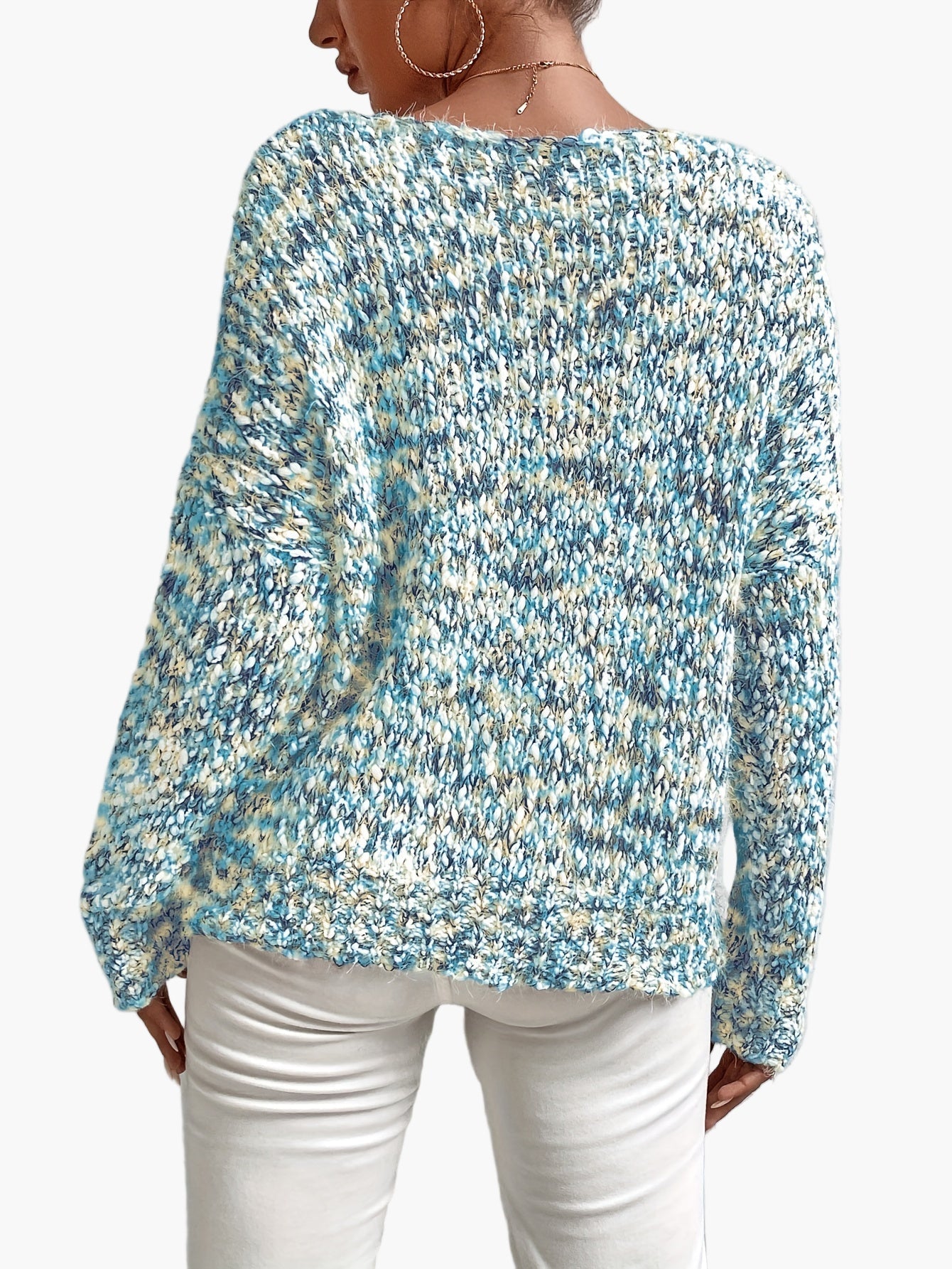 Jersey de mujer en estilo casual holgado – Jersey de punto moderno para el día a día y tiempo libre