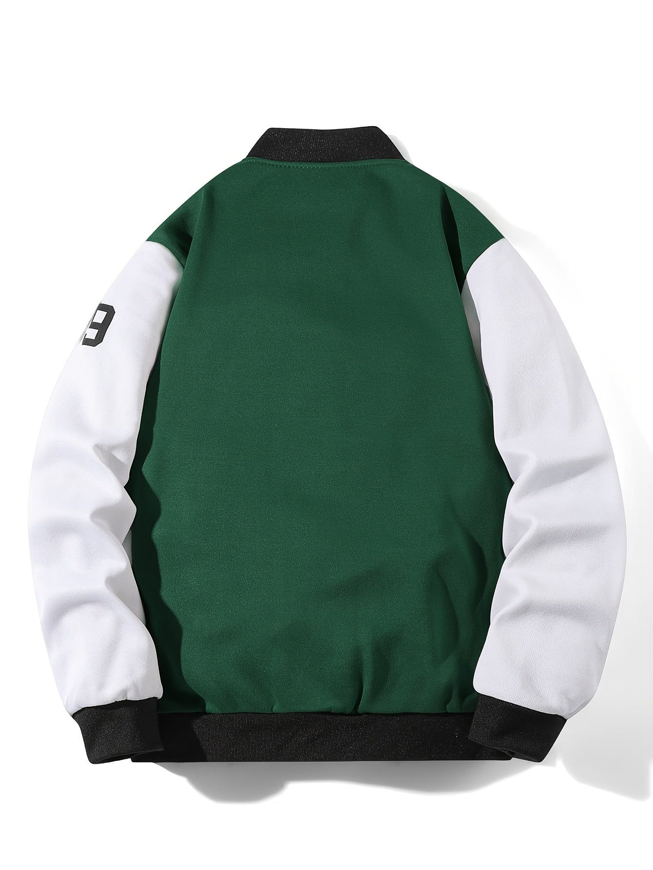 Chaqueta de béisbol unisex multicolor con parches «LA», chaqueta universitaria de estilo casual con cierre de botones