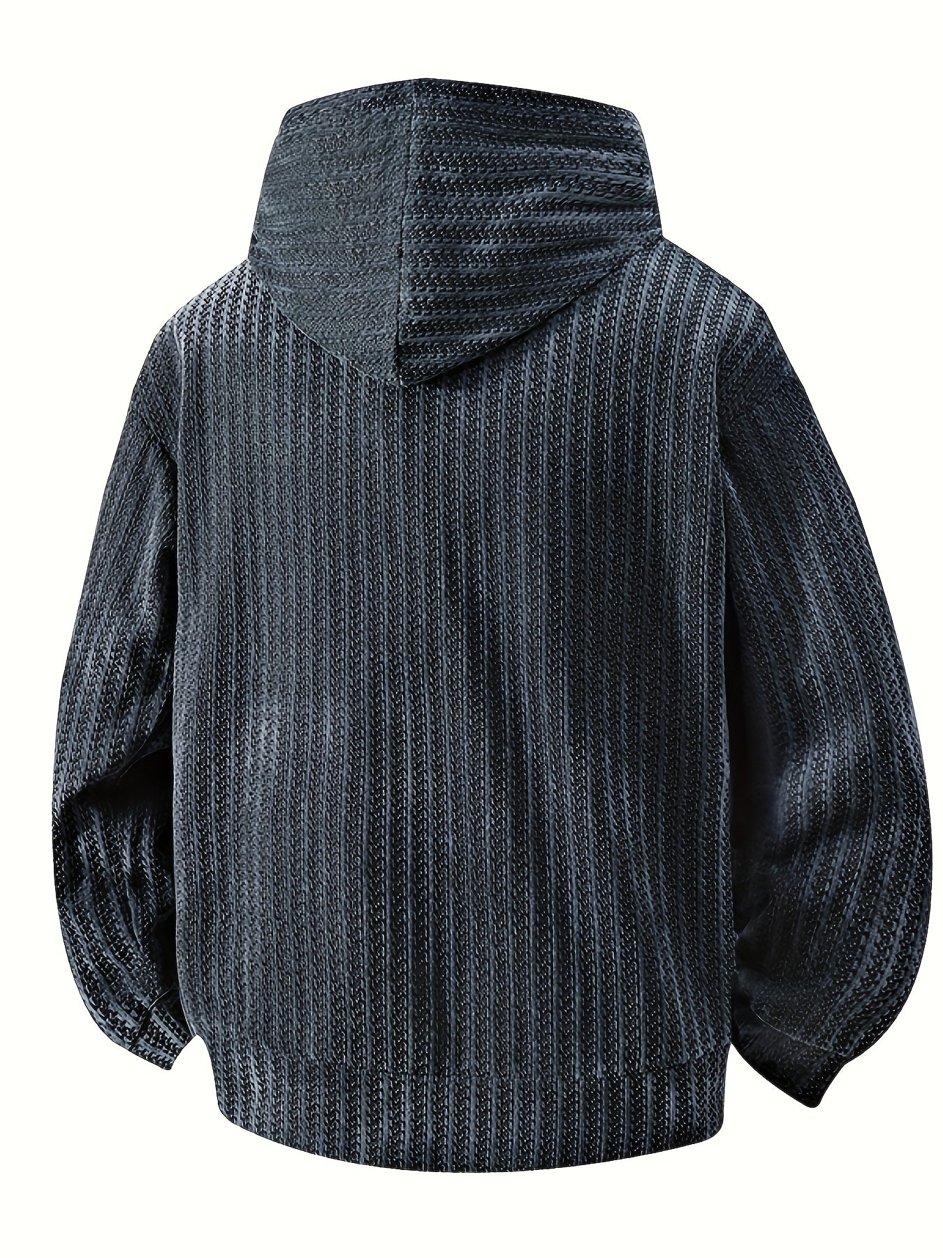 Sudadera con capucha y bolsillo canguro – Diseño acanalado, corte holgado