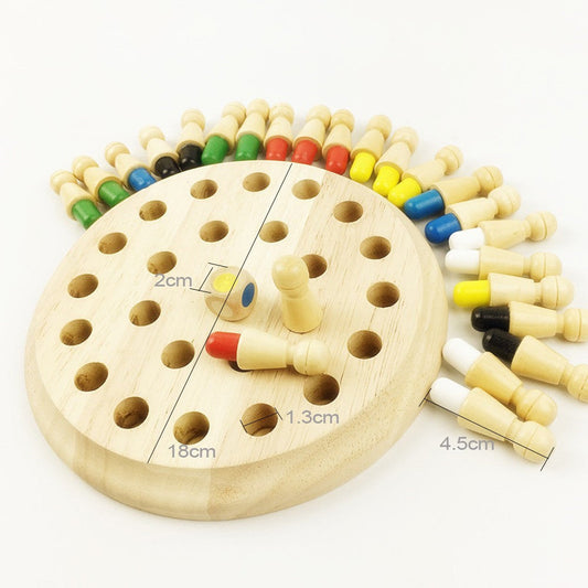 Gioco di memoria in legno Memory Match con bastoncini per bambini – Gioco educativo per sviluppare memoria e riconoscimento colori, gioco da tavolo pedagogico dai 3 anni
