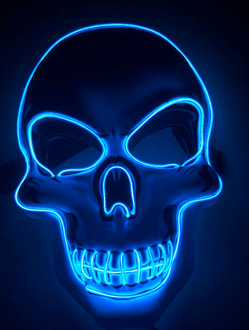 Halloween LED lichtgevend schedelmasker voor volwassenen – Griezelig feest- & kostuummasker