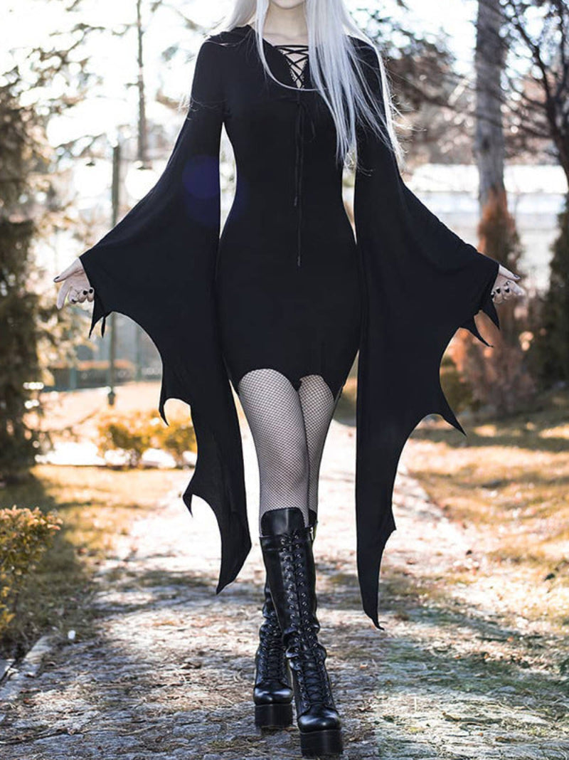 Dame Halloween Kostume Kjole – Gotisk Heks Vampyr Stil til Fest & Cosplay