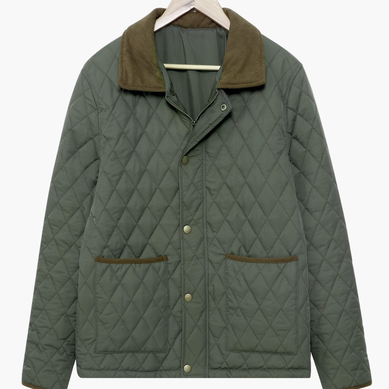 Herren Steppjacke im klassischen Casual-Stil für Herbst und Winter