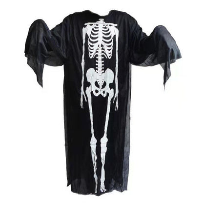 Halloween Skelet Mantel voor Kinderen – Griezelig Kostuum voor Halloween Feesten en Decoratie