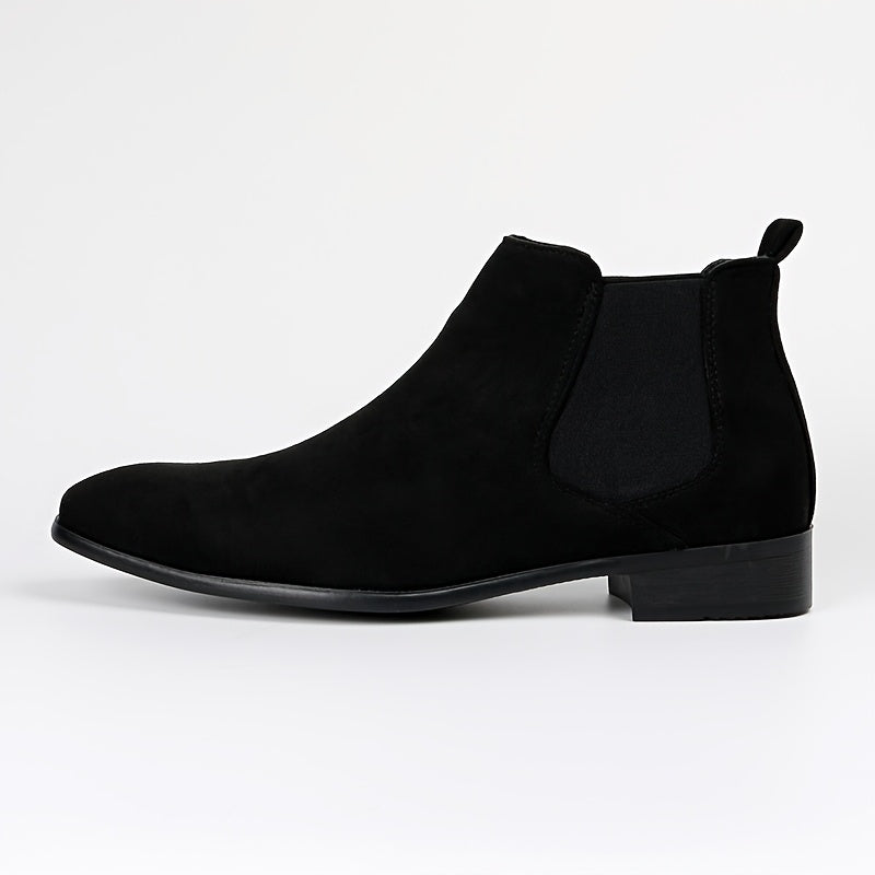 Herren Chelsea Boots Wildleder-Optik Schlupfstiefel