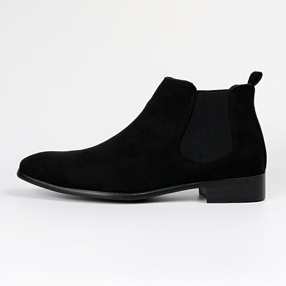 Herren Chelsea Boots Wildleder-Optik Schlupfstiefel