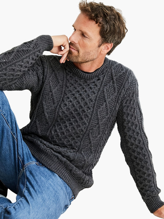 Pull en maille torsadée homme – Pull décontracté élégant pour le quotidien et le bureau
