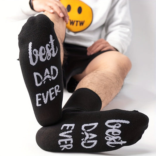 Calcetines de regalo para hombre con la inscripción Mejor Papá del Mundo – Divertidos calcetines para el día a día para padres