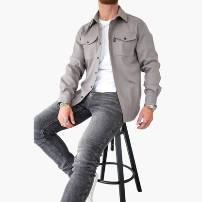 Overshirt da uomo – Design moderno con bottoni, stile versatile per tempo libero e lavoro