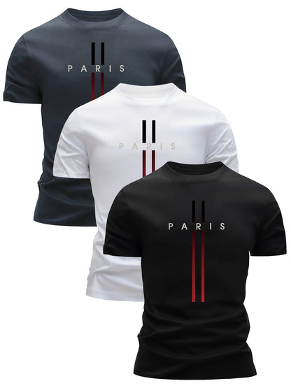 Herre T-skjorte Paris Streetstyle Sport Regular Fit