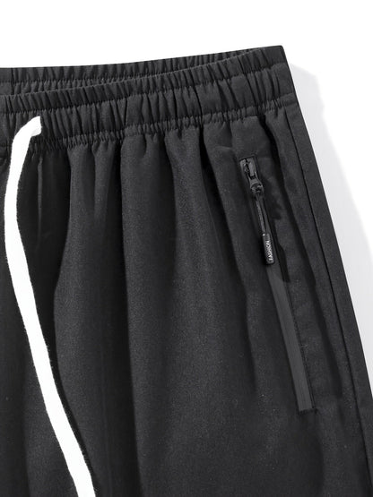 Herre sportshorts med lynlåslommer og snøre – Ideelle til træning og fritid