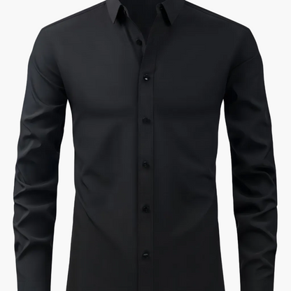 Chemise décontractée business homme coupe slim – Chemise élégante à manches longues pour le quotidien et le bureau