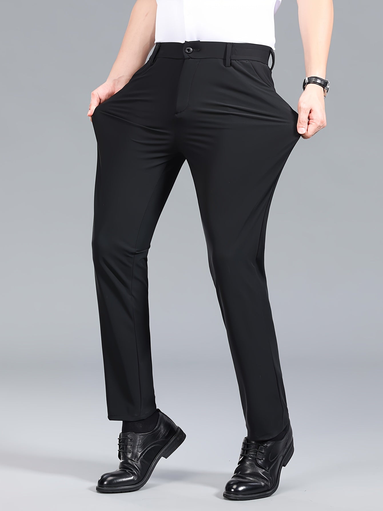 Pantaloni da uomo elasticizzati per business – Comodi pantaloni da completo per ufficio e uso quotidiano