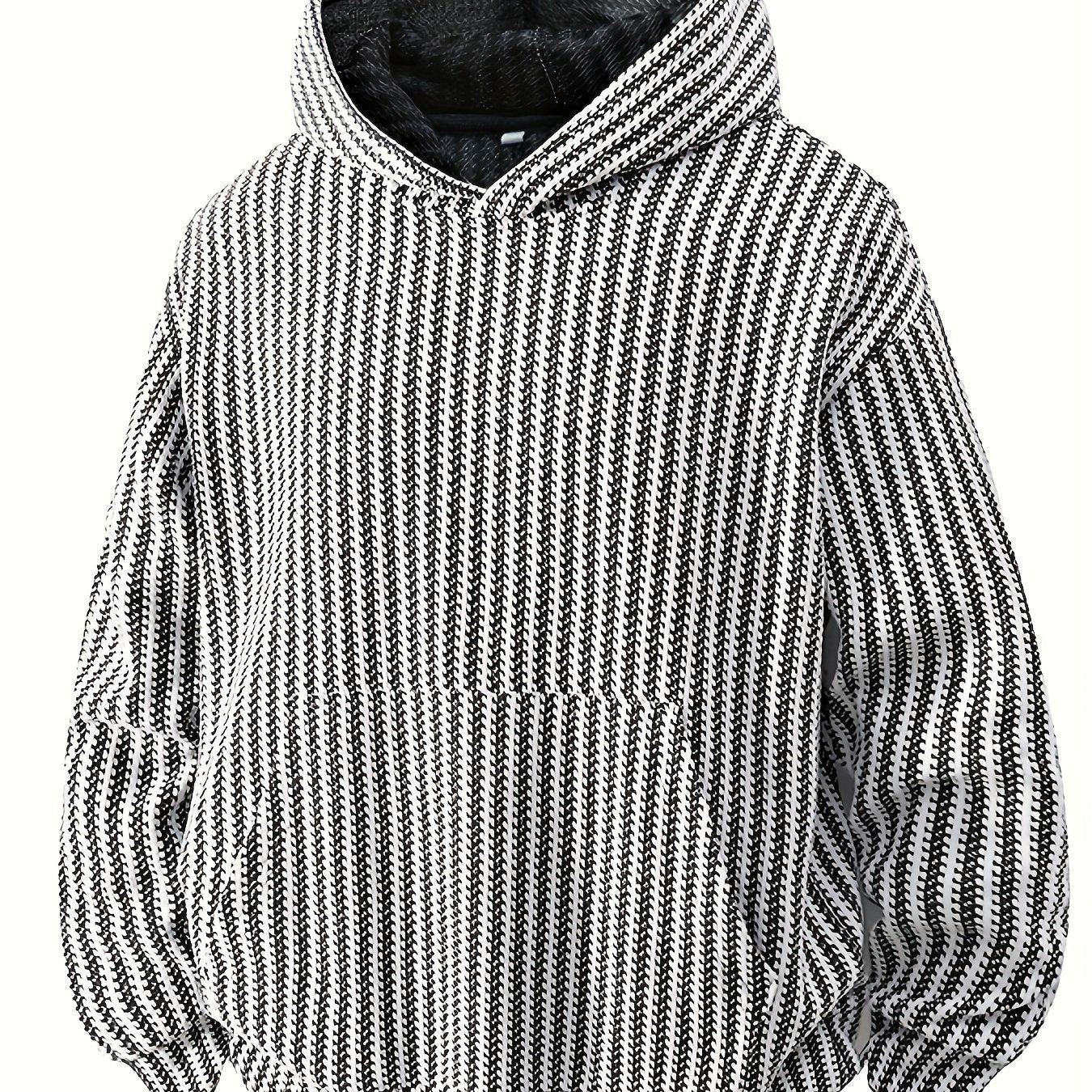 Sudadera con capucha y bolsillo canguro – Diseño acanalado, corte holgado