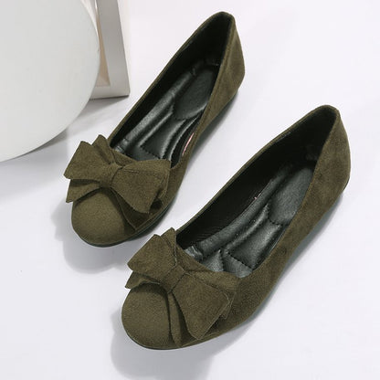 Dame ballerinaer med sløjfe – Elegante komfort-slip-ons til hverdag og kontor