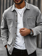 Bryce | Overshirt met lange mouwen, zakken en knopen voor heren