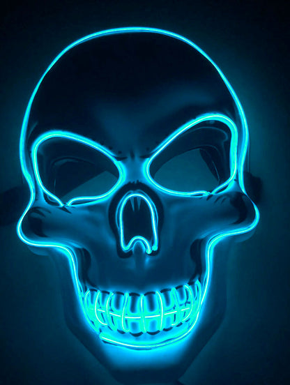 Halloween LED lichtgevend schedelmasker voor volwassenen – Griezelig feest- & kostuummasker
