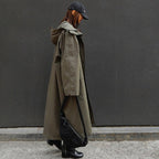 Oversized parka voor dames met extra lange snit en grote capuchon