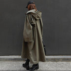 Oversized parka voor dames met extra lange snit en grote capuchon