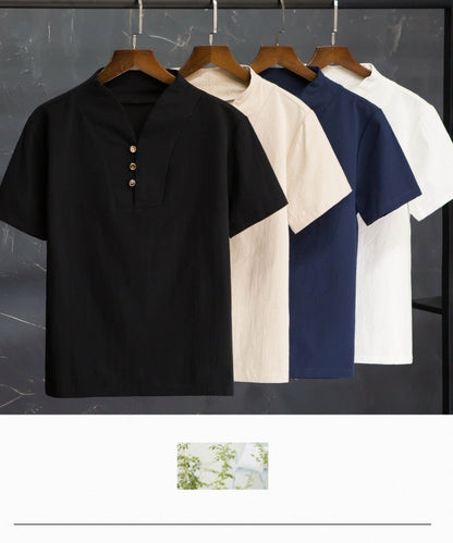 Herren Sommeranzug Set – Lässiges zweiteiliges Outfit mit Kurzarmhemd und Hose – Ideal für Freizeit & Alltag