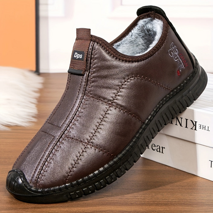 Herren Winter Slip-on Schuhe gefüttert gesteppt